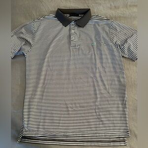 Southern Marsh polo. White a dark brown stripe. Size large